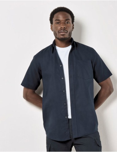 KUS-KK350-Mens Classic Fit Workwear Oxford Shirt Short Sleeve
